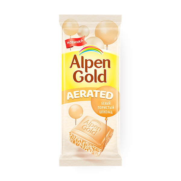 Шоколад белый пористый Alpen Gold