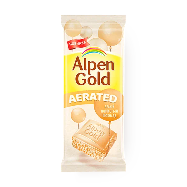 Шоколад белый пористый Alpen Gold