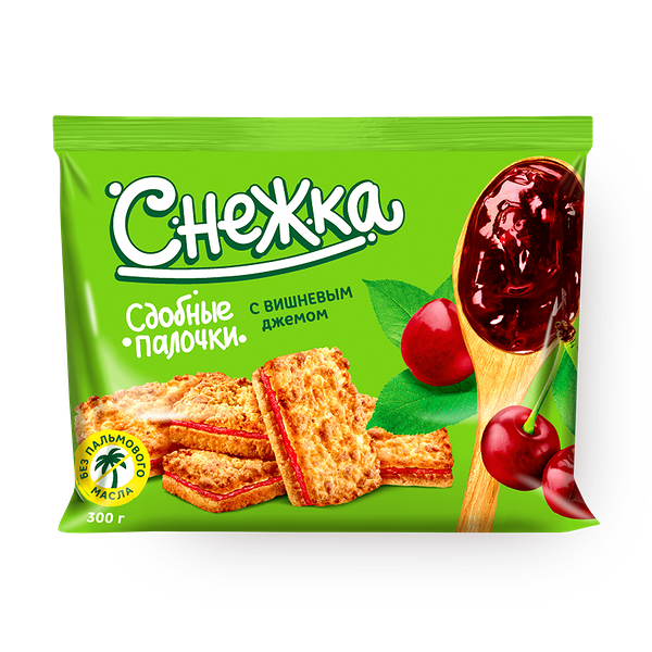 Палочки сдобные «Снежка» с вишнёвым джемом