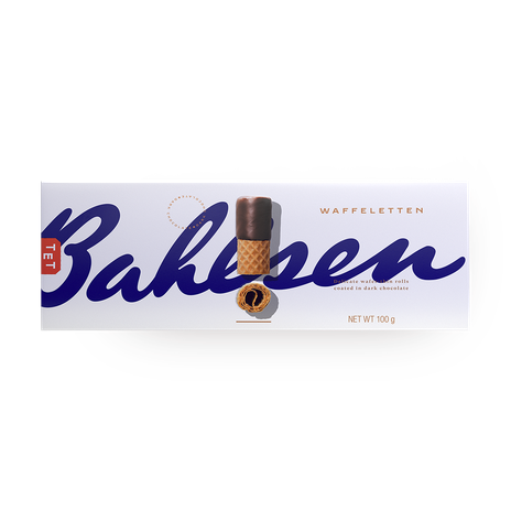 Вафельные трубочки Bahlsen, частично покрытые шоколадом, Waffeletten Dark