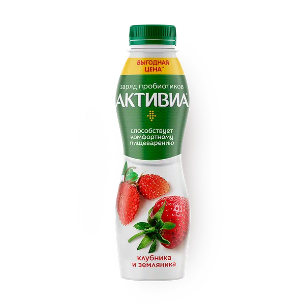 Йогурт питьевой Activia клубника-земляника