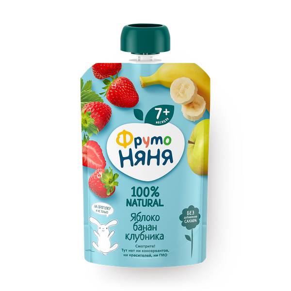 Десерт «Фрутоняня» яблоко-банан-клубника