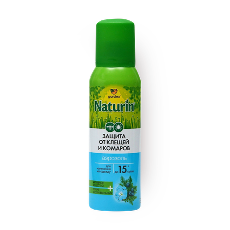 Аэрозоль от комаров и клещей Gardex Naturin на одежду