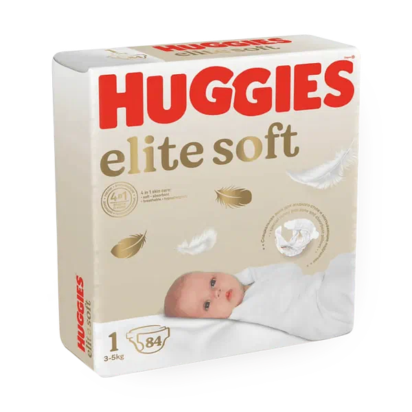 Подгузники Huggies Elite Soft для новорожденных 1 размер 3-5 кг