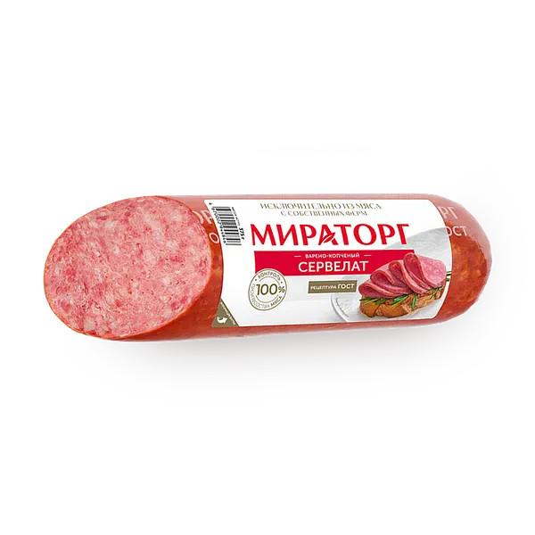 Колбаса Сервелат «Мираторг» варёно-копчёная
