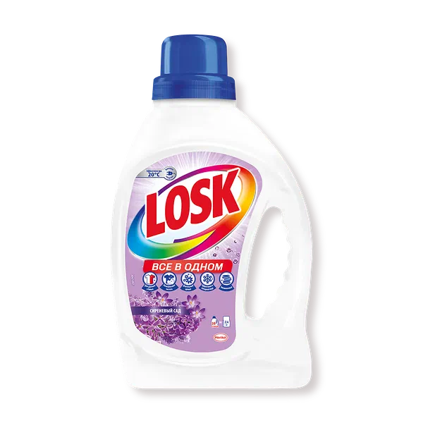 Гель для стирки Losk Всё в одном Сиреневый сад для цветного и белого