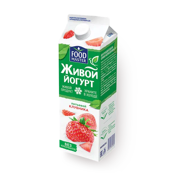 Питьевой йогурт «Фудмастер», клубника 2%