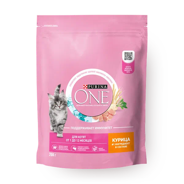 Сухой корм для котят Purina One с курицей и цельными злаками