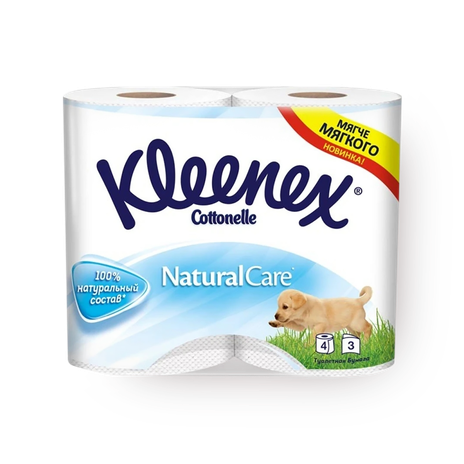 Бумага туалетная Kleenex Cottonelle Natural care