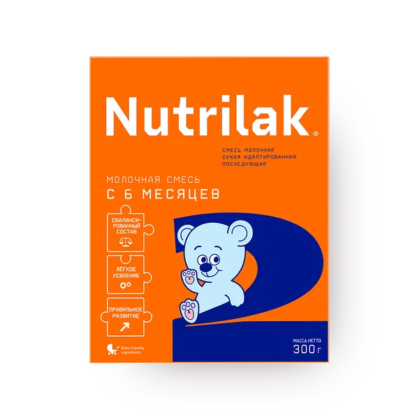 Смесь молочная сухая Nutrilak 2 адаптированная последующая
