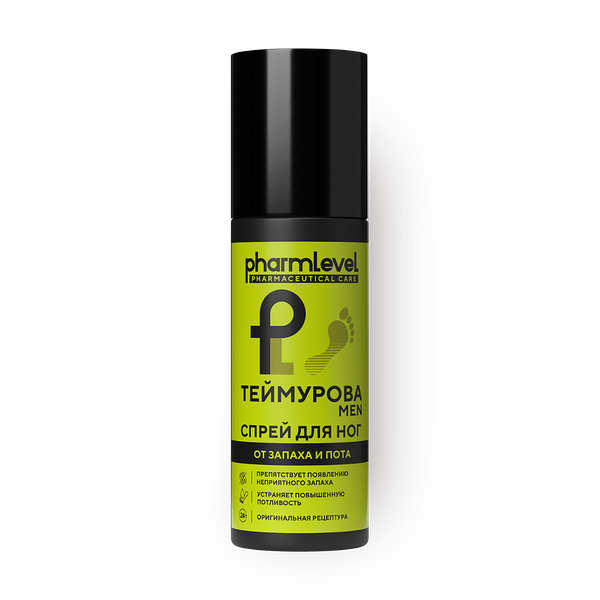 Спрей для ног Pharmlevel Теймурова Men от запаха