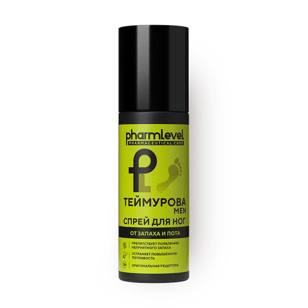 Спрей для ног Pharmlevel Теймурова Men от запаха