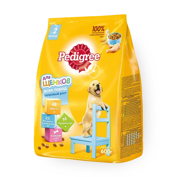 Сухой корм для щенков всех пород Pedigree курица
