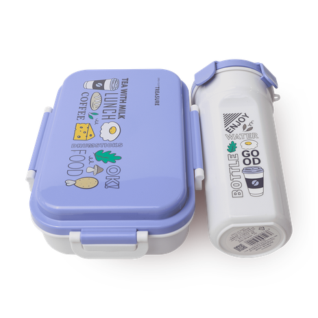 Ланч-бокс и термос XJRJ фиолетовый