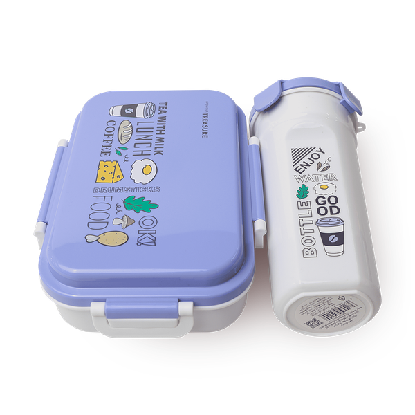 Ланч-бокс и термос XJRJ фиолетовый