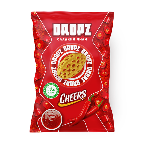 Снеки воздушные Dropz со вкусом сладкий чили