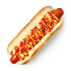 Хот-дог датский острый с говяжьей колбаской