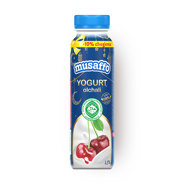 Йогурт питьевой Musaffo со вкусом вишни 1,5%