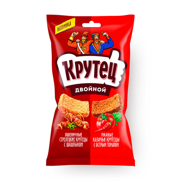 Гренки «Крутец» Двойной со вкусом шашлыка и томата спайси