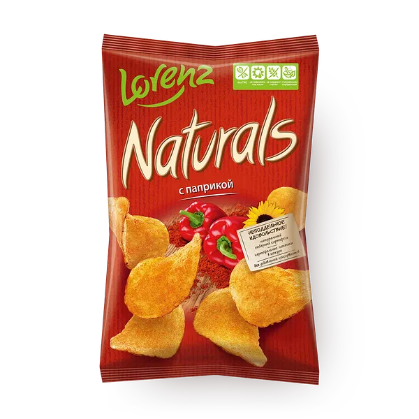Чипсы картофельные Naturals с паприкой