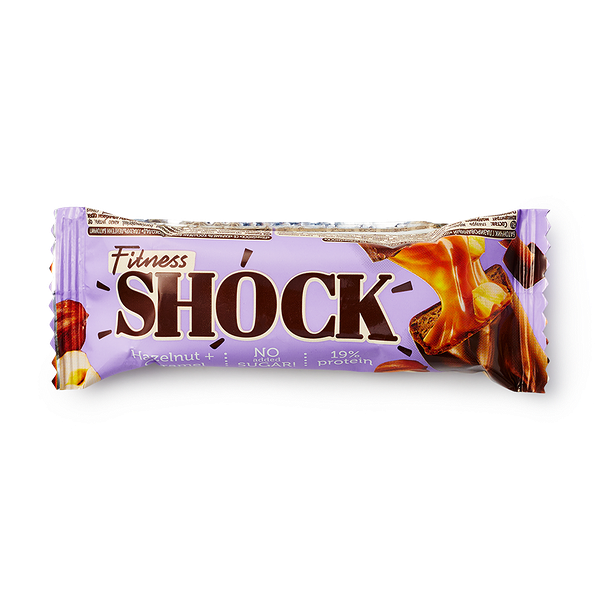 Батончик протеиновый FitnesShock шоколад-фундук-карамель в глазури