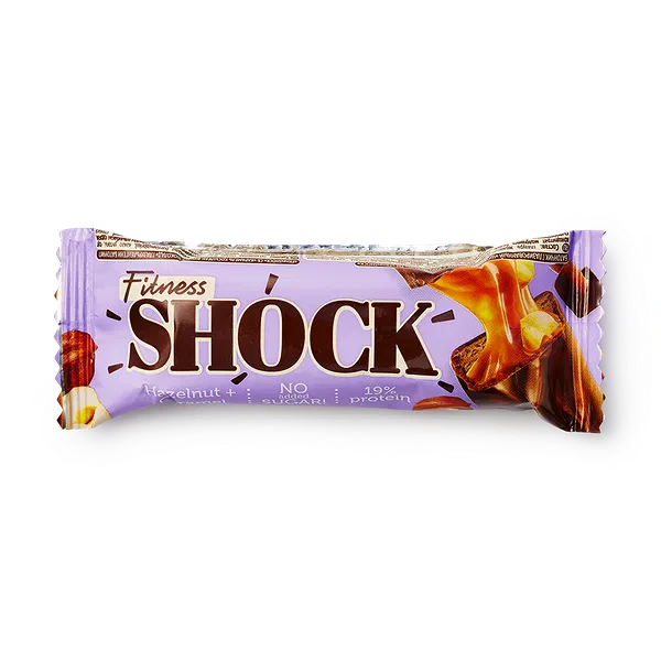 Батончик протеиновый FitnesShock шоколад-фундук-карамель в глазури