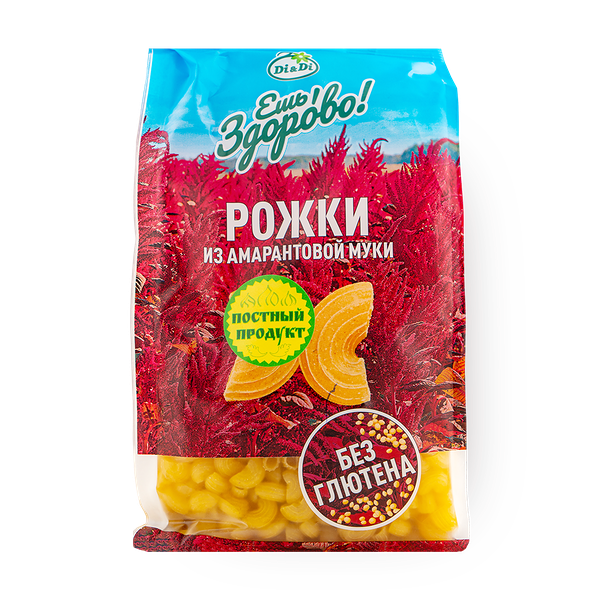 Макароны Рожки «Ешь Здорово» из амарантовой муки без глютена