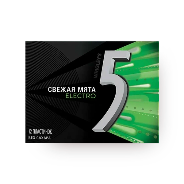 Жевательная резинка Wrigley's 5 свежая мята