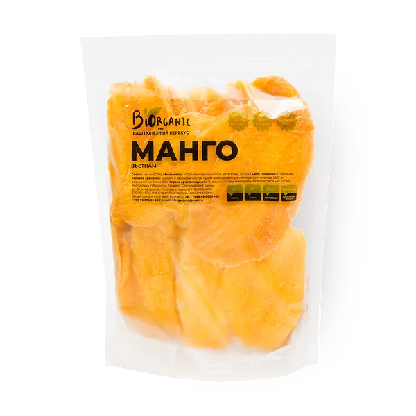 Манго сушёное Biorganic