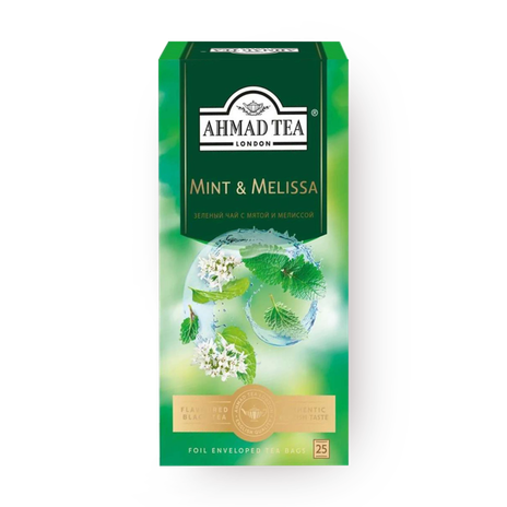 Чай зелёный Mint&Melissa Ahmad Tea с мятой и мелиссой в пакетиках