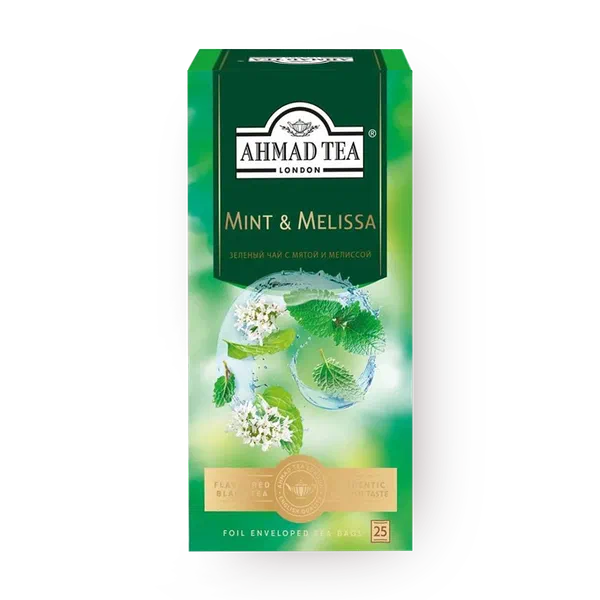 Чай зелёный Mint&Melissa Ahmad Tea с мятой и мелиссой в пакетиках