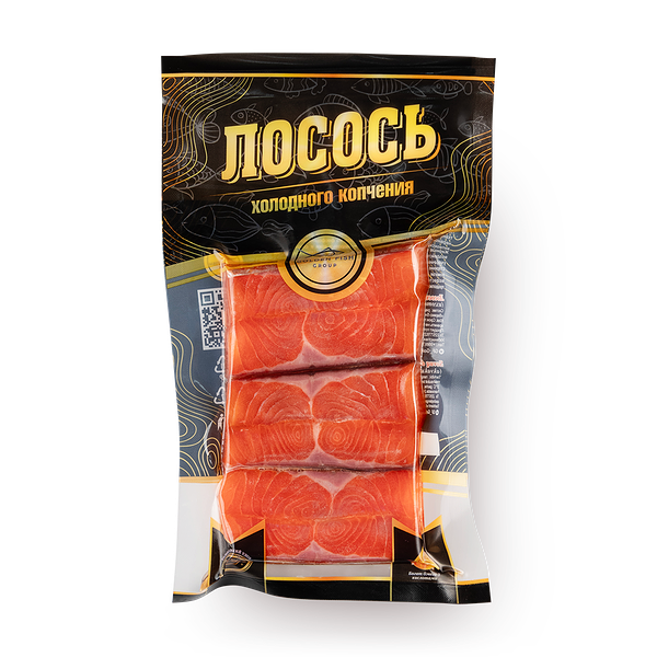 Лосось холодного копчения Golden Fish филе с кожей
