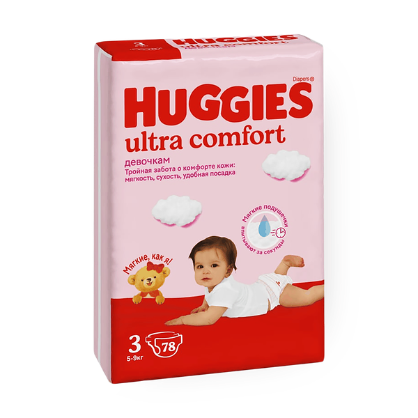 Подгузники Huggies Ultra Comfort 3 5-9 кг