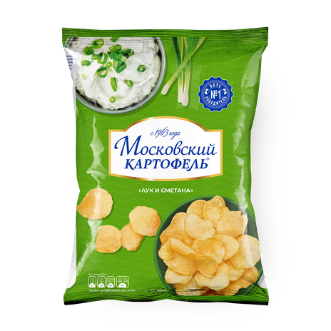 Чипсы Московский Картофель со вкусом лука и сметаны