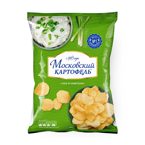 Чипсы Московский Картофель со вкусом лука и сметаны