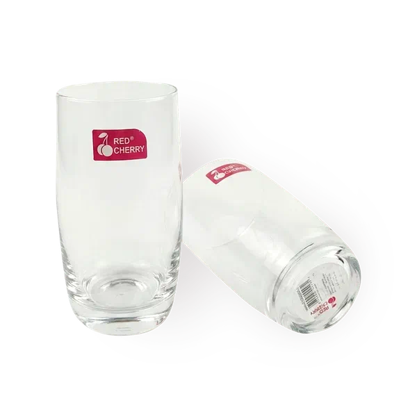 Набор стаканов стеклянных для воды и сока Red Cherry Blowing Tumbler