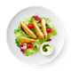 Салат овощной с цыплёнком и йогуртовой заправкой