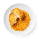 Куриная грудка с сыром и булгур с овощами