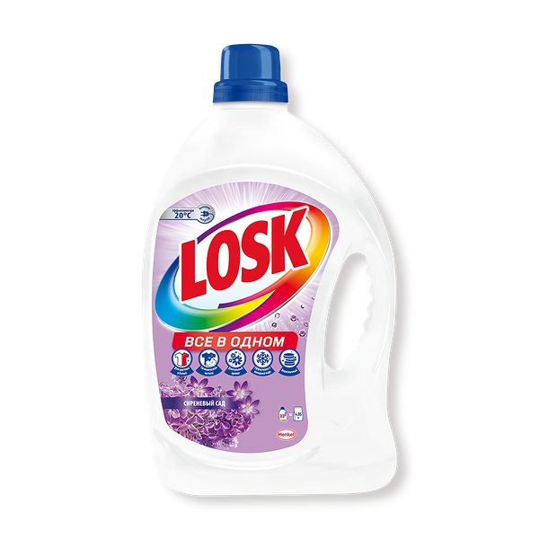 Гель для стирки Losk Всё в одном Сиреневый сад для цветного и белого