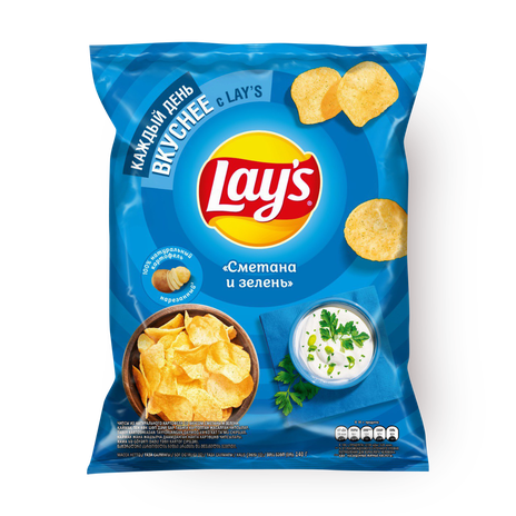 Чипсы Lay's сметана и зелень