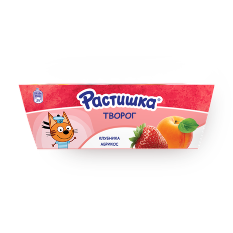 Творог «Растишка» клубника-абрикос