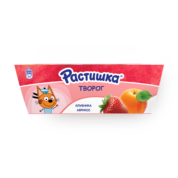 Творог «Растишка» клубника-абрикос