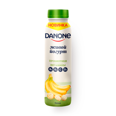 Йогурт питьевой Danone банан