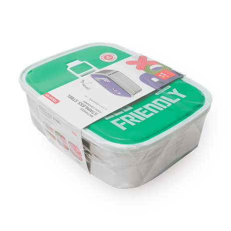 Контейнер пластиковый для еды Tedemei зелёный 1.1 л