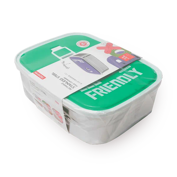 Контейнер пластиковый для еды Tedemei зелёный 1.1 л