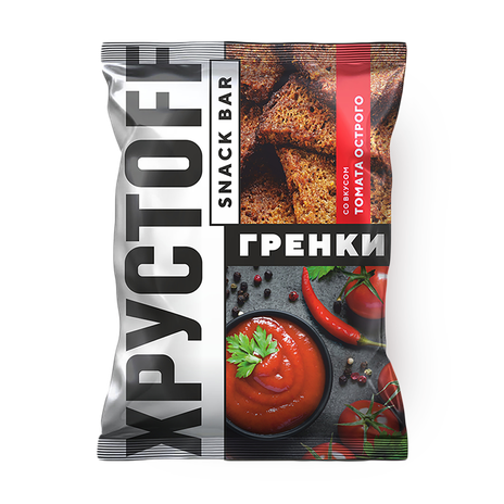 Хрустоff Гренки Острый Томат