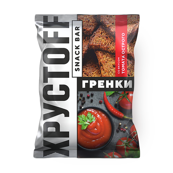 Хрустоff Гренки Острый Томат