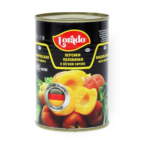 Персики половинки Lorado в лёгком сиропе