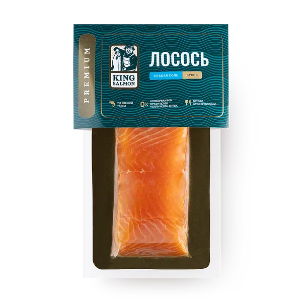 Лосось слабосолёный King Salmon Premium кусок