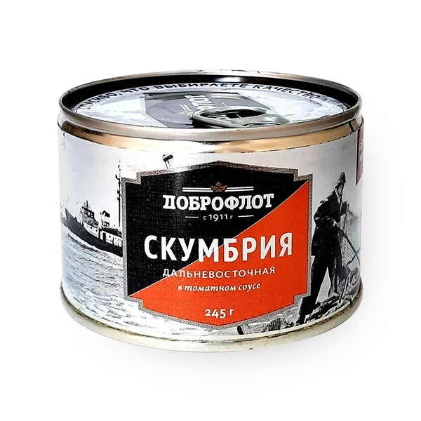 Скумбрия Дальневосточная «Доброфлот» в томатном соусе